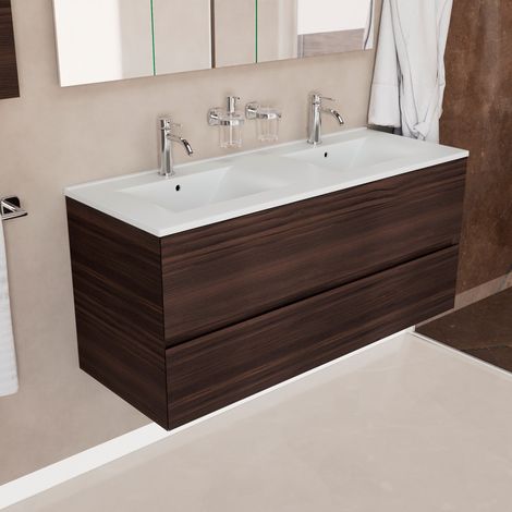 Inda - Mobile bagno 120 cm Onice Larice brown con 2 cassetti e (1/4)