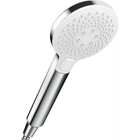 royaluxe - Douche, douchette haute pression, jet haute pression et fonction anticalcaire, douche universelle, chromée Blanc, (1/5)