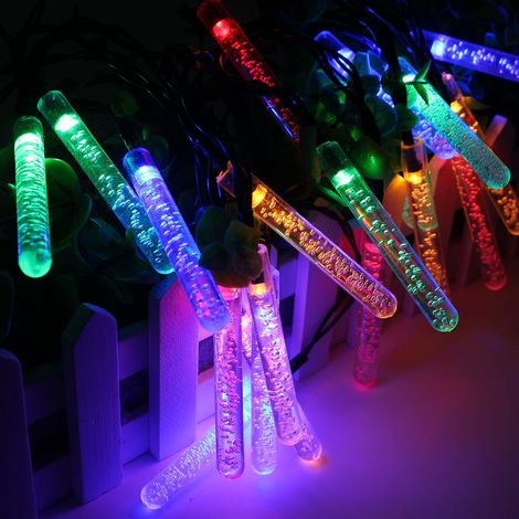 Guirlande Lumineuse Solaire - 20 LED - 5 M - Étanche - 8 Modes - Pour Jardin Fête Mariage Décoration Extérieure Intérieure (1/5)