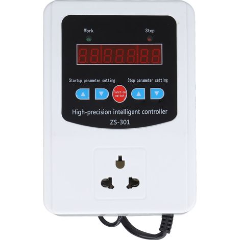 Contrôleur d'humidité numérique 1500 W avec écran LCD, boîtier en plastique, minuterie, pour la maison, la ferme et les serres (norme britannique 220 V). (1/5)
