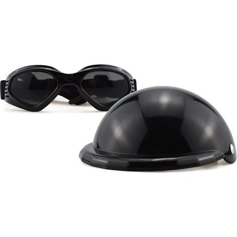 Lunettes de protection UV compatibles casque pour chien, lunettes de soleil pour animal, protection oculaire adaptée casque de moto rigide pour chien (1/5)