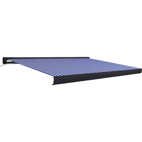 Maison Exclusive - Kassettenmarkise mit Motor 400x300 cm Blau und