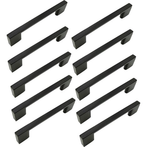 10 x Möbelgriff schwarz 96 mm Metall (1/5)