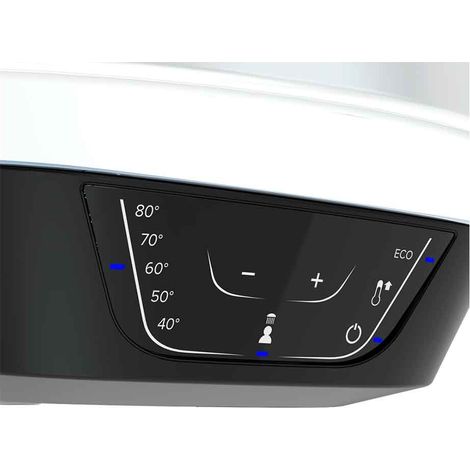 Ariston Group – Chauffe-eau à accumulation 50L vertical – Résistance blindée – Classe énergétique B – Écran LCD – Fonction Eco Evo – Technologie Waterplus