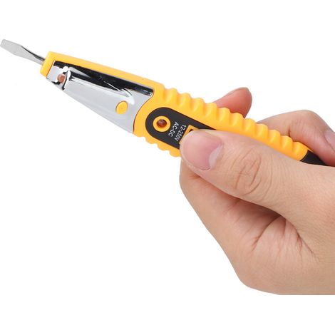 AC‑2 Teststift mit LED-HD-Display, AC/DC 12‑250V-Erkennung und Nachtsichtlampe (gelb) (1/5)