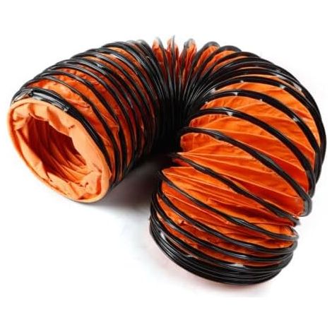 Lüftungsschlauch, Orange PVC-Schlauch Luftschlauch Warmluftschlauch Abluftschlauch Ausziehbar, für Baulüfter