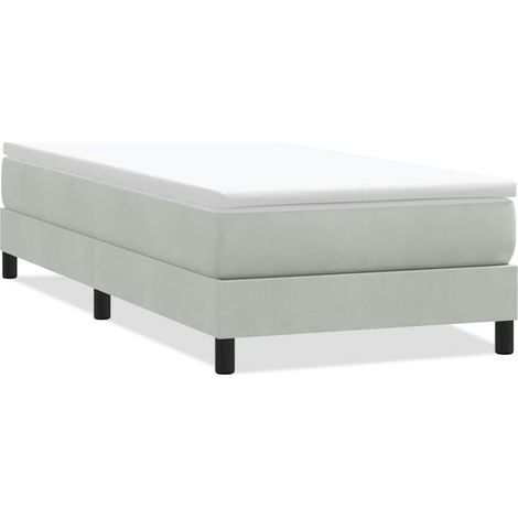 Maison Exclusive - Giroletto Molle senza Materasso Grigio Chiaro 90x210 cm Velluto