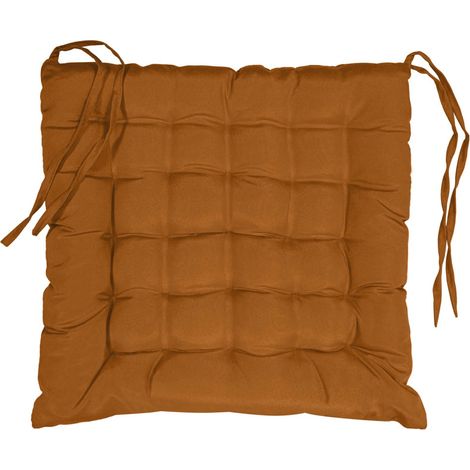 Galette de Chaise Matelassée "Essentiel" 40x40cm Camel (1/4)