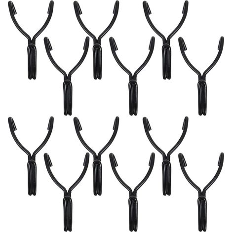 Ganchos 20 Piezas Tablero Perforado para Acero Inoxidable Negros (1/5)