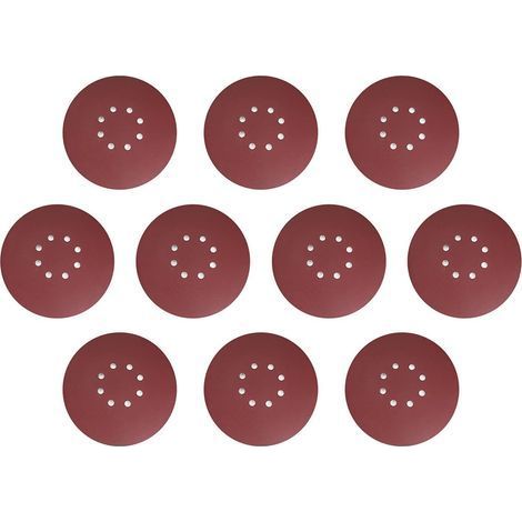10 disques de ponçage auto-agrippants à 8 trous, papier abrasif grain 400, pour ponceuse excentrique (1/5)