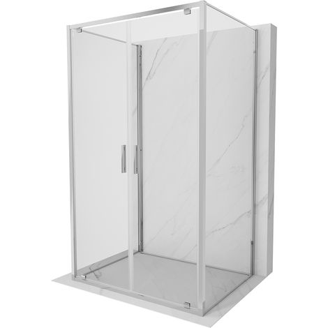 Mexen Exo-BR Duo 3S duschkabine 3-seitig schwenkbar 100 x 95 cm, transparent, chrom - 8182-100-095-01-00-3S (1/5)
