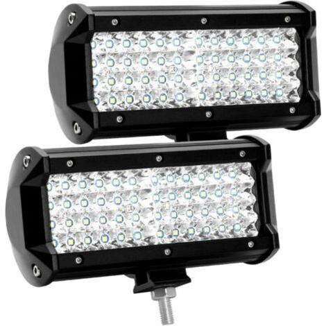 Phare de travail LED 12V 300W 7 pouces 27,000 lumens étanche IP67 Lumière blanche froide 6000K Support réglable pour SUV, camion, bateau - 000lm