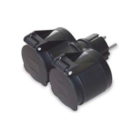 Fiche avec double sucko avec capuchons IP44 GSC 0503303