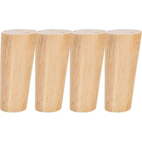 Ensemble de pieds de meubles, rallonges de pieds de canapé, 2 jeux, embouts de pieds en bois, couleur kaki (1/5)