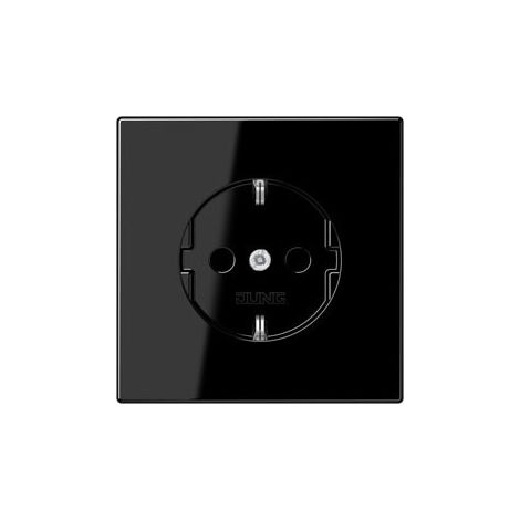 Jung Base de enchufe SCHUKO®, 16 A 250 V , SAFETY+, Duroplast, Serie LS, negro LS 1520 KI SW