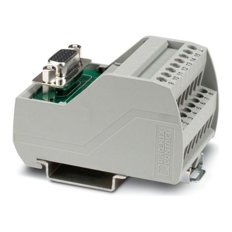 Module d'interface Sub-D 15 Contacts, Femelle, Montage sur Rail DIN ( Prix pour 1 )