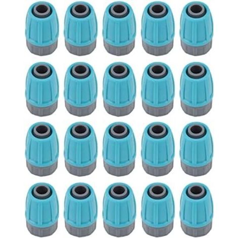 15 bouchons de tuyau verrouillables de 16 mm, écrous de blocage pour tuyau d'irrigation. Connecteurs pour irrigation goutte à goutte. Connecteurs à barbes verrouillables, adaptateurs. (1/5)