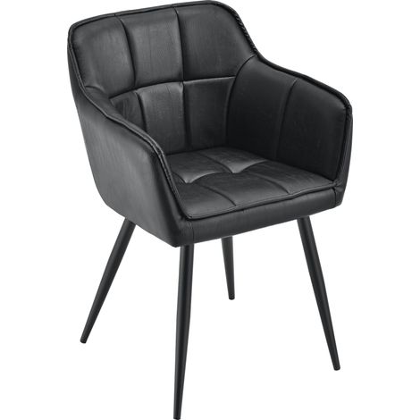 Set di 2 sedie da pranzo soggiorno design moderno cucina 81 x 57 x 53 cm nero 030009609