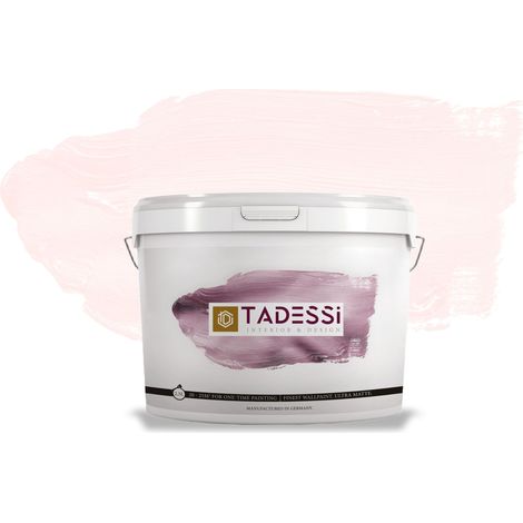 TADESSI Color Vista Wandfarbe Pastellrosa - Zartrosa - Matte Dispersionsfarbe - Innenfarbe für Wand und Decke