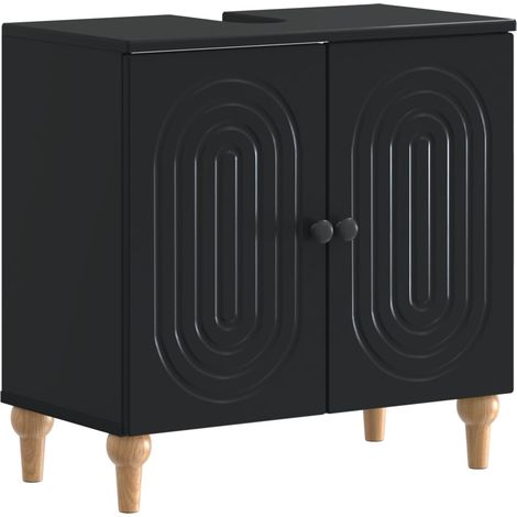 Waschbeckenschrank ALKMAAR Schwarz 59,5 x 31,5 x 59 cm vidaXL (1/5)