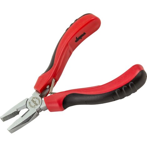 Kombizange 115 mm CR-V Zange gerade Flachrundzange Flachtange Seitenschneider (1/3)
