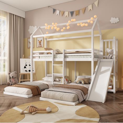 Bett Etagenbett Kinderbett mit Stauraum 90x200 HAVRYA (1/5)