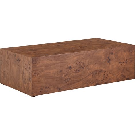 Tavolino da salotto minimalista effetto legno noce 90 x 50 x 30 cm HOMVRA (1/5)