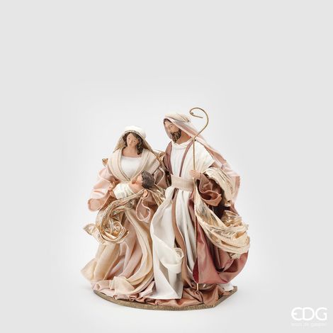 EDG Enzo De Gasperi Natività Lord Natale con Base H 25 Cm Ivory Gold