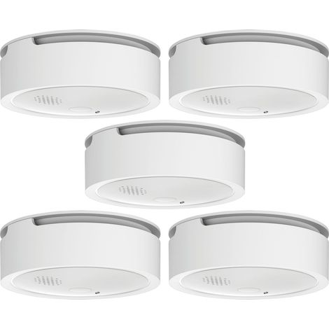 Détecteur de fumée WiFi SHELLY Plus Smoke, Plug&Play, 5 pièces (1/5)