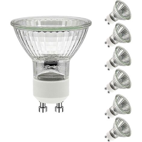 Ampoules halogènes GU10 35 W à intensité variable, blanc chaud 2700 K, 230 V, lot de 6 (1/5)
