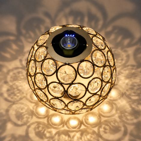 Abat-jour en cristal doré pour lanterne de camping LED GZ sphère 100x80mm ouverture 35mm 300 g – Livraison gratuite