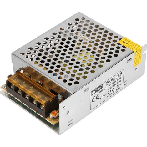 Adaptateur secteur 24V 2A 48W, transformateur 110V-220V vers 24V, alimentation LED bande, convertisseur de tension, bloc d'alimentation universel, chargeur de bande lumineuse, 24V/2A, 48W, pour bande  (1/5)