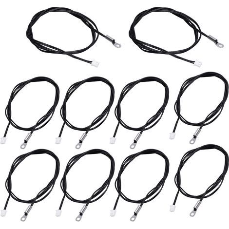 10 pièces Thermistance NTC Sonde Capteur Température Connecteur à Cosse Ronde Sertie à Froid 1 mètre 10K B3435 (1/3)
