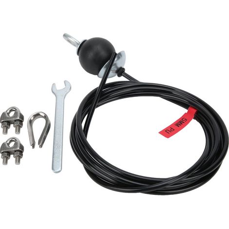 1 câble d'acier réglable, diamètre 5 mm, longueur 2 m, pour système de poulie domestique, entraînement triceps/biceps/dos/épaules (1/5)