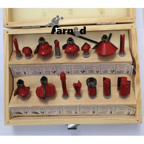 FRESE PANTOGRAFO 15 PZ PUNTA PUNTE FRESATRICE VERTICALE LEGNO BORDI 8 MM