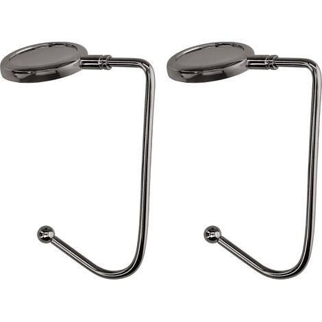 2 Pcs Handbag Hook - Black - Foldable Bag Hook - Bag Holder for Table or Desk - Hanging Handbag and Small Objects (1/5)