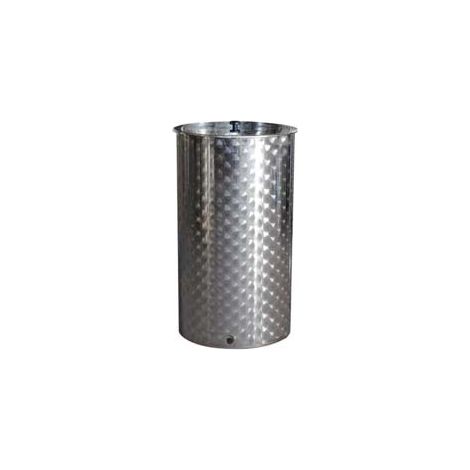 CONTENITORE ENOLOGICO FONDO A PENTOLA INOX AISI 304 SALDATO- - lt.200 ø mm.580x890h. bocc.F1/2 fiorettato - 1 pezzi BELVIVERE