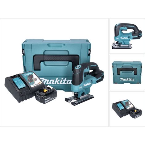 Seghetto alternativo a batteria Makita DJV 184 RF1J 18 V brushless + 1x batteria ricaricabile 3,0 Ah + caricabatterie + Makpac