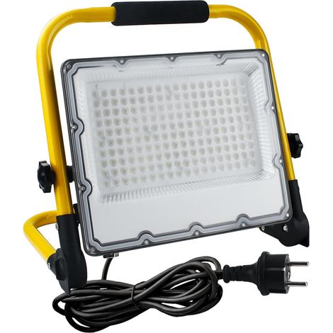 Projecteur LED Chantier 150W - Éclairage de Chantier Puissant et Étanche IP66,Lumière Blanche 6500K, 15000 Lumens avec Prise Schuko et Cordon de 4M - Idéal pour Travaux Intérieurs et Extérieurs (1/5)
