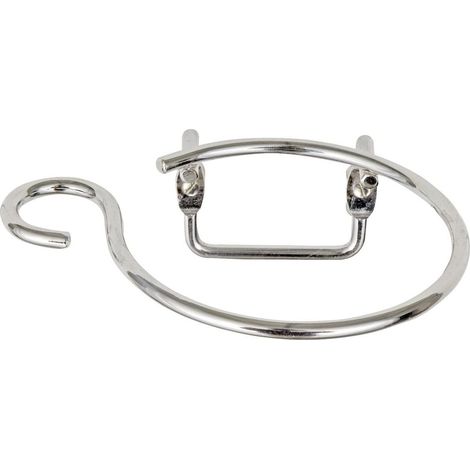 Wenko 18280100 Porta Asciugacapelli Milano con Portacavo per il Montaggio a Parete, Acciaio, 11 x 4,5 x 12 cm, Cromo
