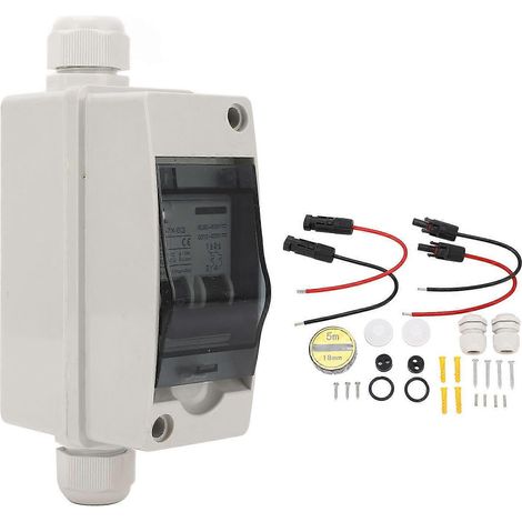 20A Kleiner Sicherungskasten IP65 Wasserdichter Doppel-Photovoltaik-Trennschalter DC 12–400V AC 90–400