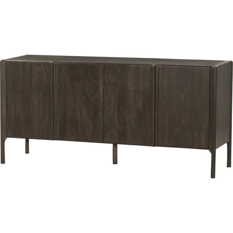 Buffet contemporain en bois de manguier finition naturelle - wengé bois de manguier foncé (1/3)