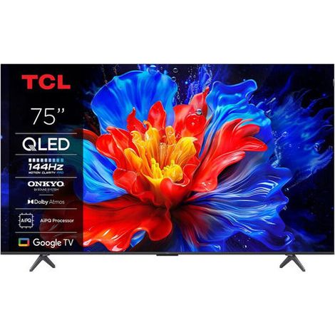 TCL P8K 75" TV 4K QLED, 144 Hz natif, Dalle HVA haute contraste, AiPQ Pro, ONKYO 2.1 Dolby Atmos, VRR & ALLM, Google TV (1/5)