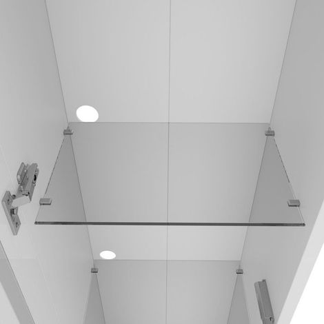 Vitrine en verre 40x29x170 cm – Éclairage LED à changement de couleur – 4 étagères – Design moderne blanc