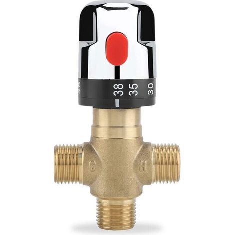 Solid Brass Thermostatic Shower Mixer G1/2 – Precise Temperature Control – Easy Installation – Flow Rate 11.67L/min (1/5)