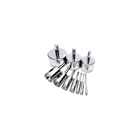 Set mit 10 Lochsägen, Fliesenlochsäge, Diamantsäge (geeignet für Glas, Porzellan, Keramik, Granit usw.) 6–50 mm – Crezuo