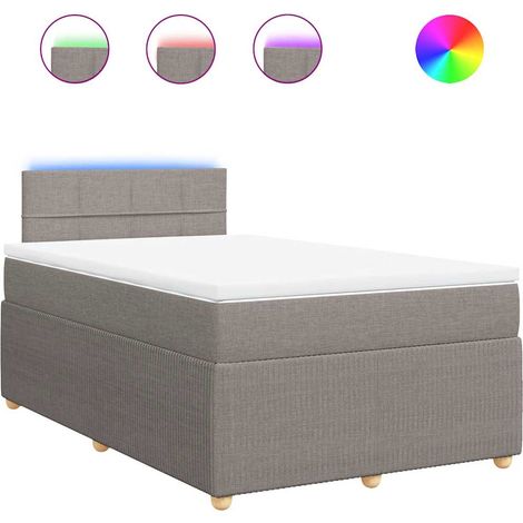 Maison Exclusive - Sommier à lattes de lit avec matelas taupe 120x190 cm tissu