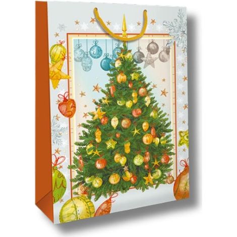 BN Albero di Natale, piccolo, dorato, sacchetto decorativo