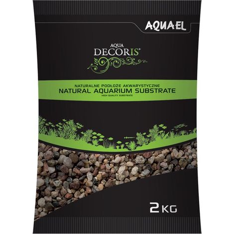 AQUAEL GHIAIA NATURALE MULTICOLORE 3-5 MM - 2 KG