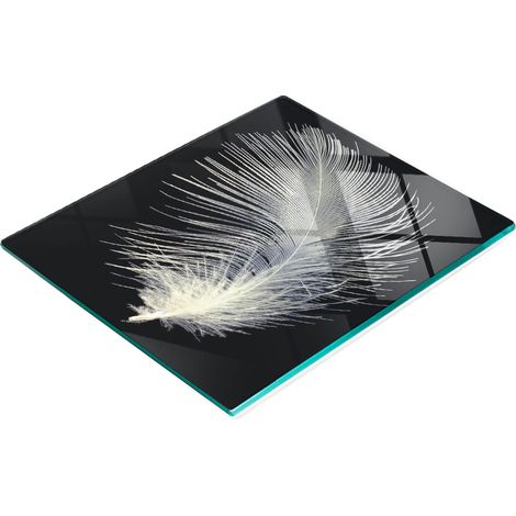 Tabla de cocina multifuncional decorativa de madera templada, color blanco pluma, 60x52 cm